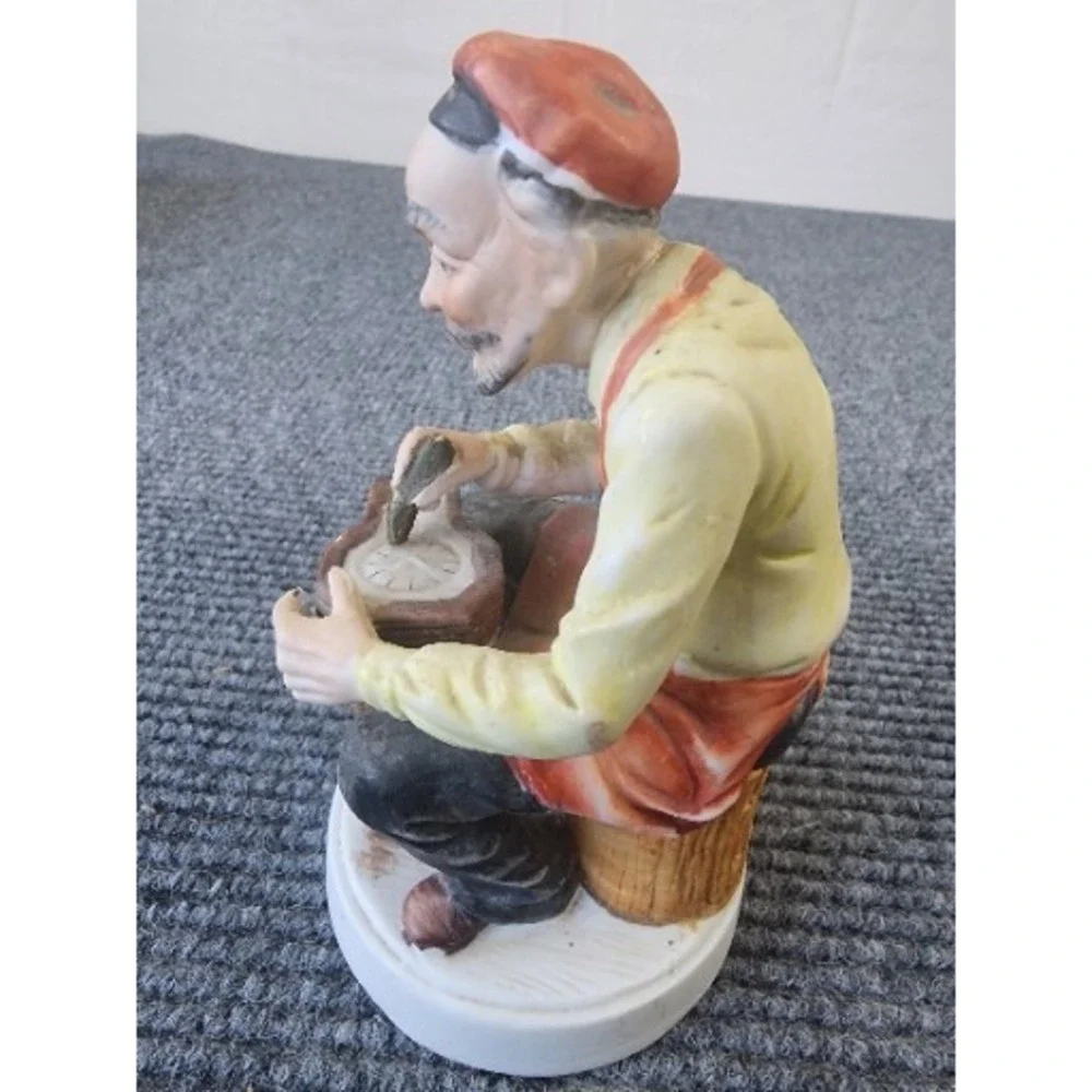 Vintage Watchmaker Watch Horologist Porcelain Charming Hand Painted Figurine